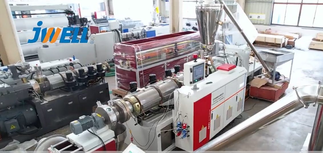 Jwell 押出機機械カウンター円錐二軸スクリュー押出機 PVC ペレタイザー/造粒機 